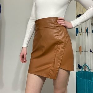 SHEIN faux leather skirt